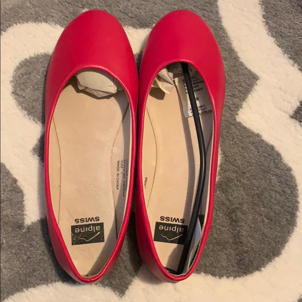 Hot pink flats
